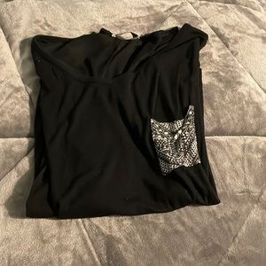 black oversized shirt